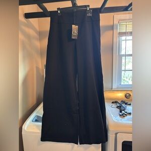 Chic Black Wide-Leg Pants by DS Sport